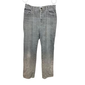 Cavalli Jeans Womens Gray Plaid Wash Straight Leg Pants Size 29
